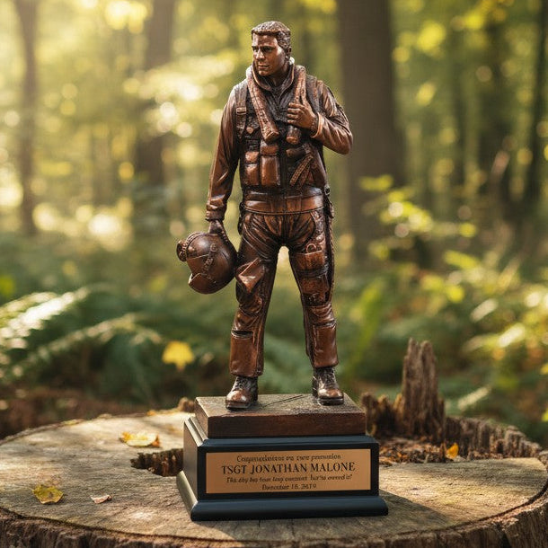 Bronze Military Air Force Pilot Trophy