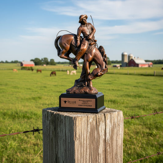 Horse Bucking Cowboy Trophy