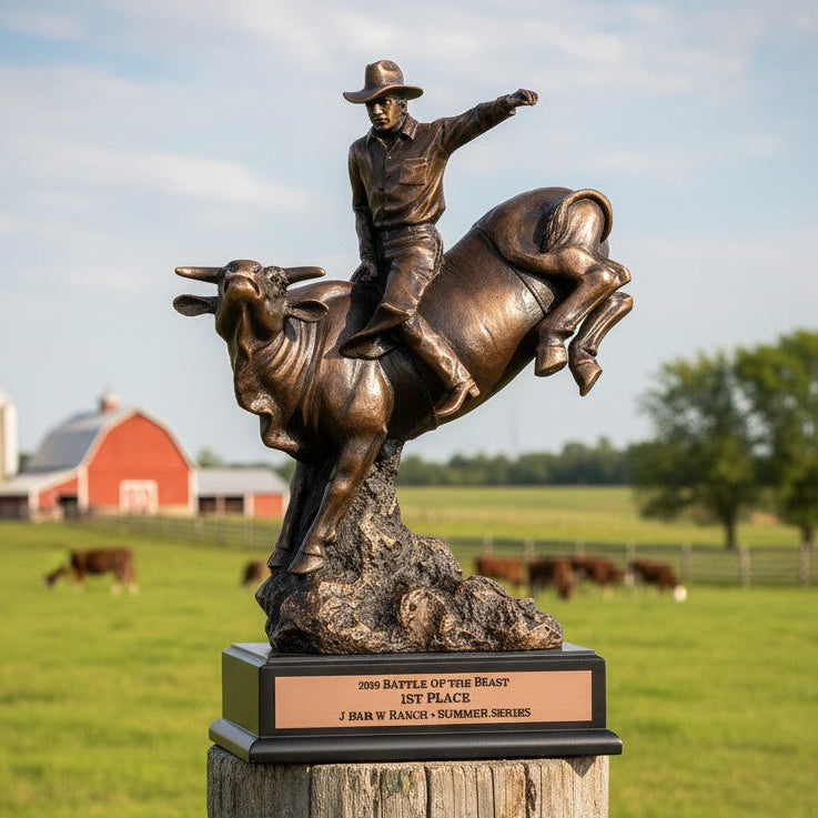 Bull Bucking Rider Trophy Large