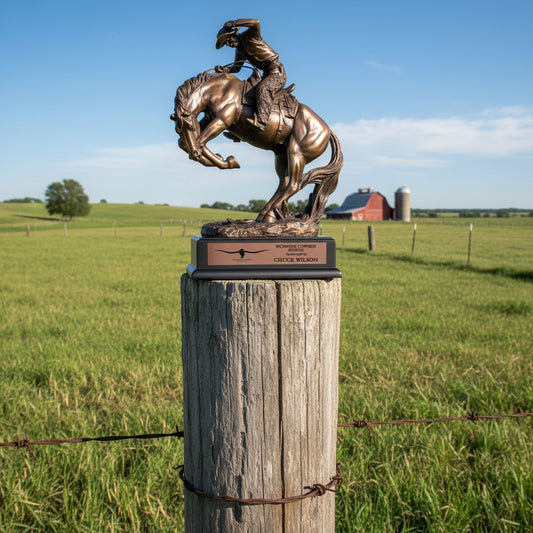 Cowboy Riding Bucking Horse Trophy