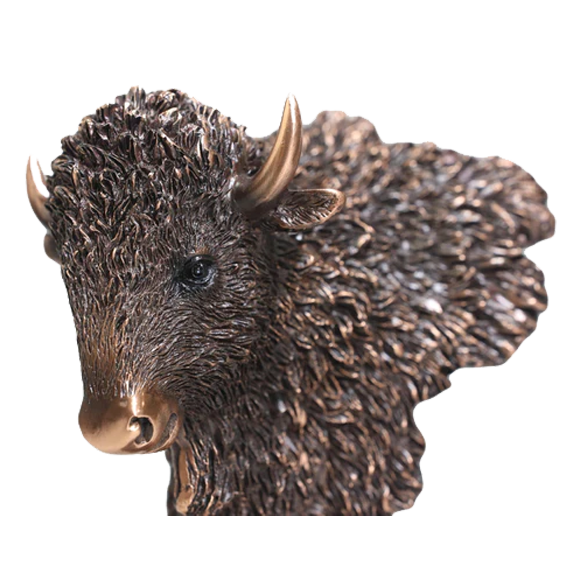 Bronze Buffalo Head Trophy small