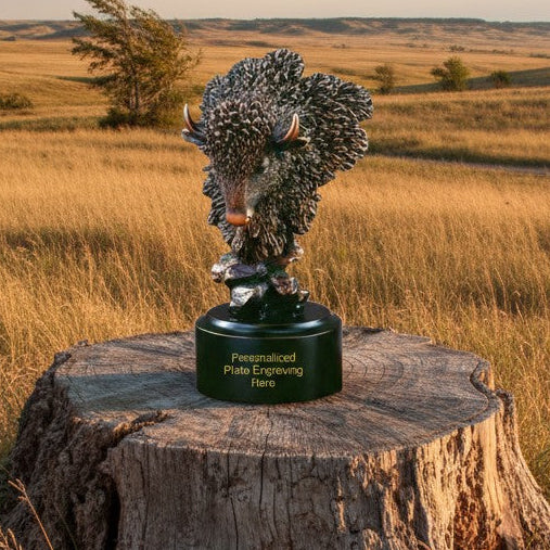 Bronze Buffalo Head Trophy small