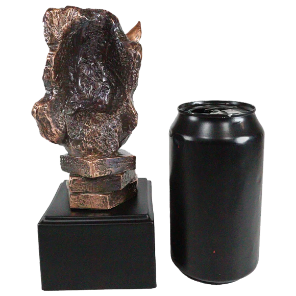 Bronze Rhinoceros Head Trophy