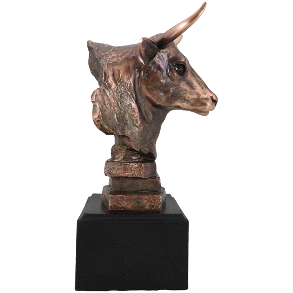 Bronze Bull Head Trophy