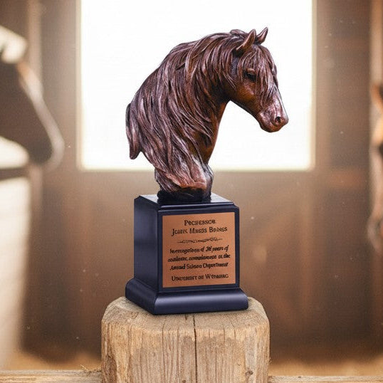 Bronze Horse Head Trophy