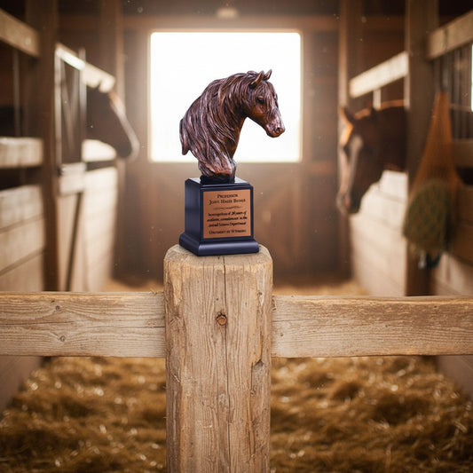 Bronze Horse Head Trophy