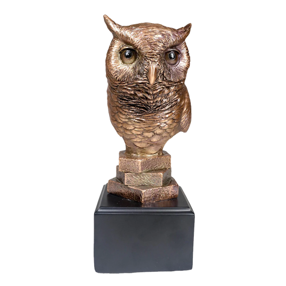 Owl Head Statue Trophy