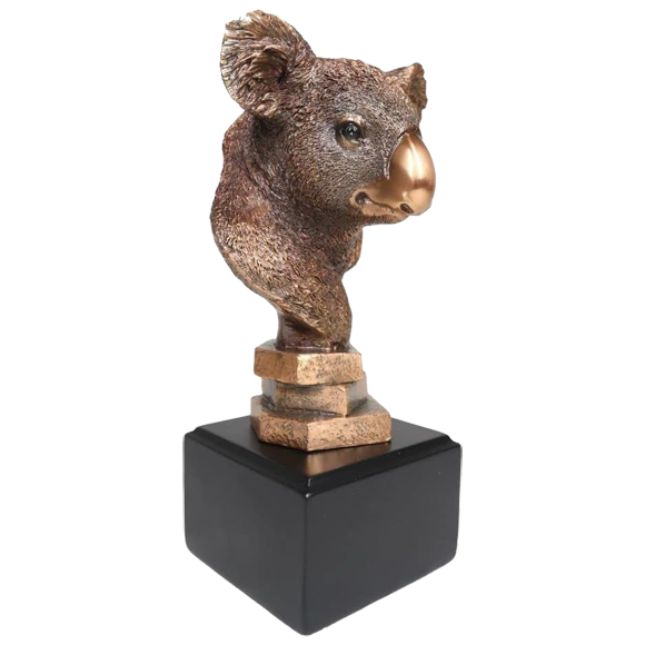 Koala Bear Head Statue Trophy