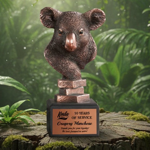 Koala Bear Head Statue Trophy