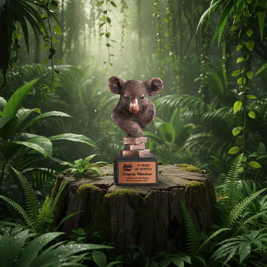Koala Bear Head Statue Trophy